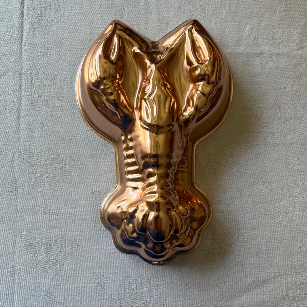 Vintage 10” Copper Lobster Mold Wall Hanging